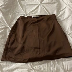 Abercrombie brown satin skirt